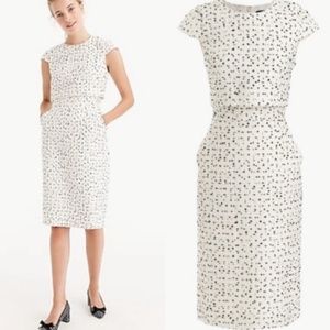 BNWT J. Crew women's 'Going places' Dress in Dotted Dalmatian Tweed - Size 4